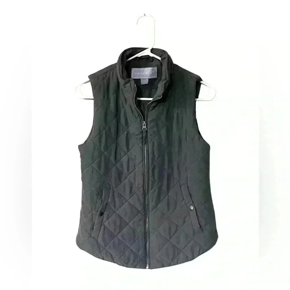 Laura Scott Vest Jacket Size Small/4 Winter‎ Fall Cabincore Lightweight Comfort